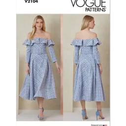 V2104 Misses' Dress and Belt