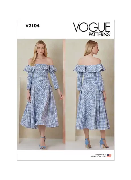 V2104 Misses' Dress and Belt