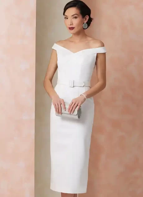 V2105 Misses' Dress with Petite Lines and Belt