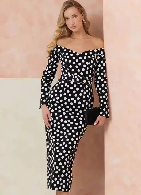 V2105 Misses' Dress with Petite Lines and Belt
