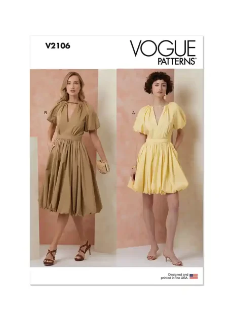 V2106 Misses' Dress in Two Lengths
