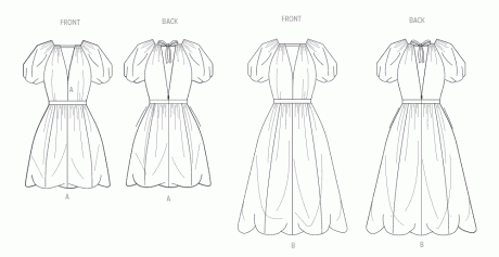 V2106 Misses' Dress in Two Lengths
