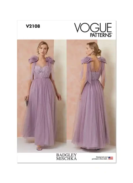 V2108 Misses' Gown by Badgley Mischka