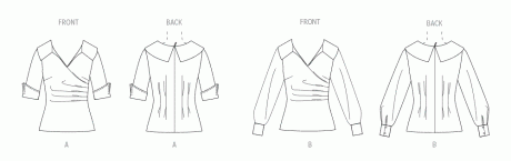 V2113 Misses' Top with Sleeve Variations