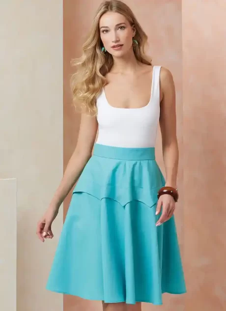 V2116 Misses' Skirt in Two Lengths