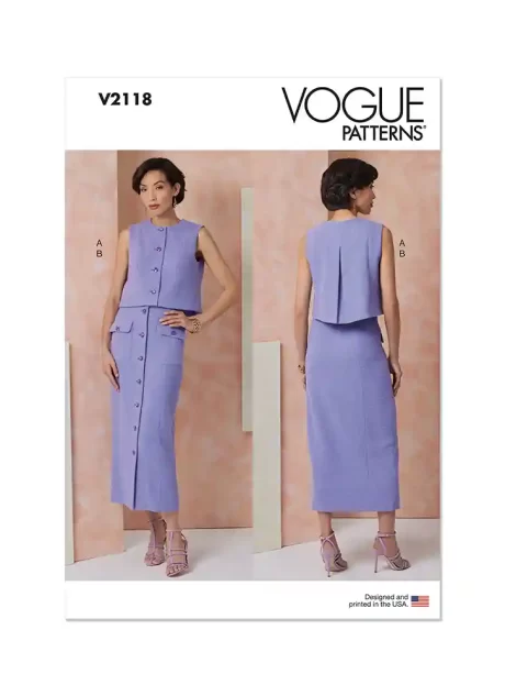 V2118 Misses' Top and Skirt