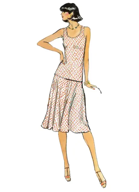 V2122 Misses' Knit Jacket, Belt, Skirt and Top by Diane von Furstenberg