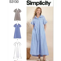 S3130 Misses' Collared Dress in Three Lengths
