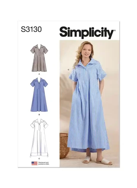 S3130 Misses' Collared Dress in Three Lengths