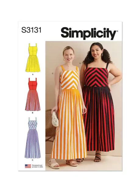 S3131 Misses' and Women's Dress in Three Lengths