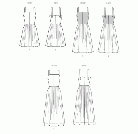 S3131 Misses' and Women's Dress in Three Lengths