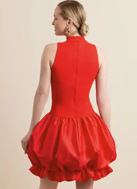 S3132 Misses' and Women's Dress in Two Lengths with Petite Lines
