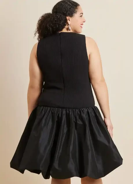 S3132 Misses' and Women's Dress in Two Lengths with Petite Lines