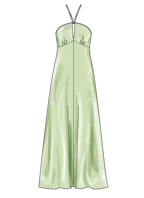 S3133 Misses' Halter Dress in Two Lengths