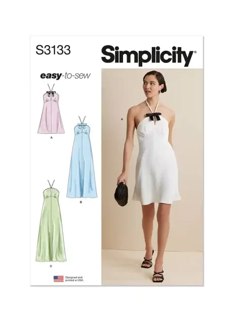 S3133 Misses' Halter Dress in Two Lengths