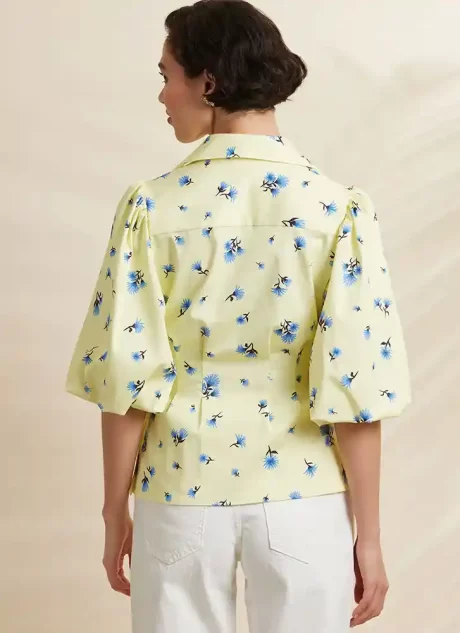 S3135 Misses' Wrap Top with Sleeve Variations