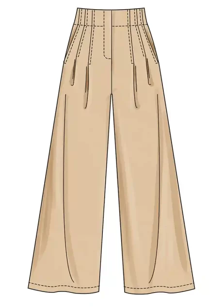 S3137 Misses' Pleated Shorts and Pants in Two Lengths