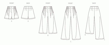 S3137 Misses' Pleated Shorts and Pants in Two Lengths