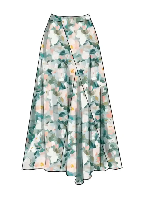 S3138 Misses' Godet Skirt in Two Lengths