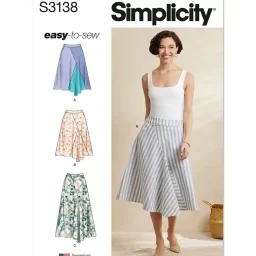 S3138 Misses' Godet Skirt in Two Lengths