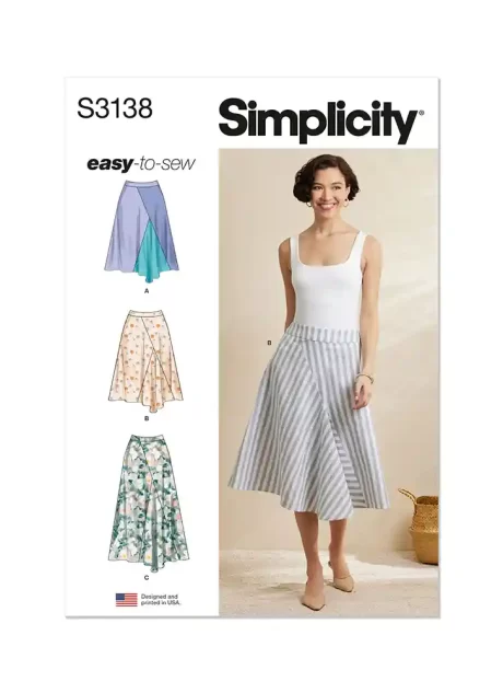 S3138 Misses' Godet Skirt in Two Lengths