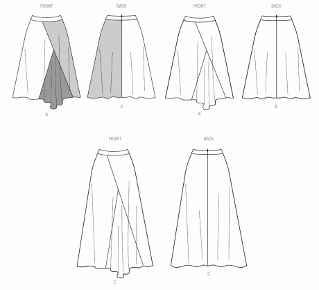 S3138 Misses' Godet Skirt in Two Lengths