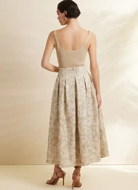S3139 Misses' Pleated Skirt in Two Lengths and Belt