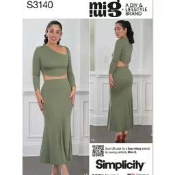 S3140 Misses' Knit Top and Skirt by Mimi G Style