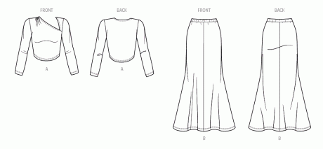 S3140 Misses' Knit Top and Skirt by Mimi G Style