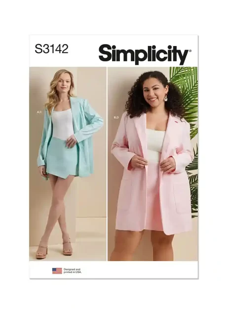 S3142 Misses' and Women's Blazer and Skorts