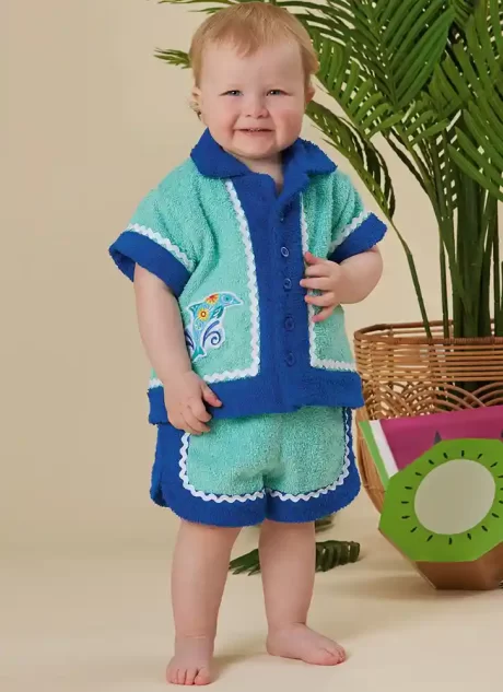 S3145 Babies' Contrast Shirt and Shorts