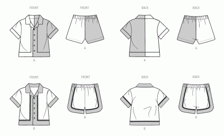 S3145 Babies' Contrast Shirt and Shorts