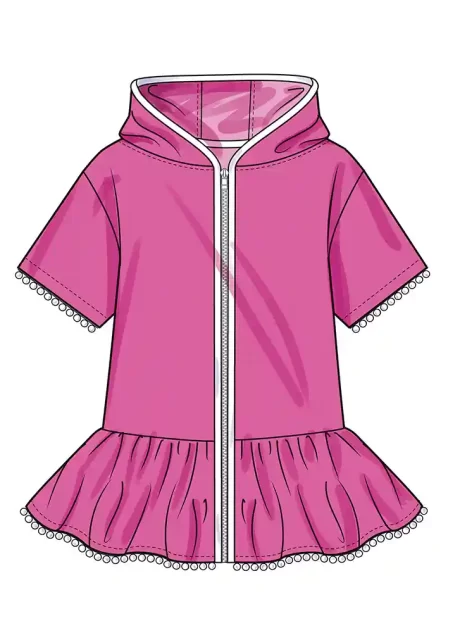 S3147 Children's and Girls' Hooded Cover Up
