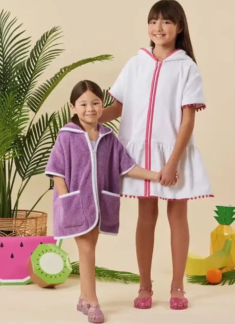 S3147 Children's and Girls' Hooded Cover Up