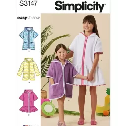 S3147 Children's and Girls' Hooded Cover Up