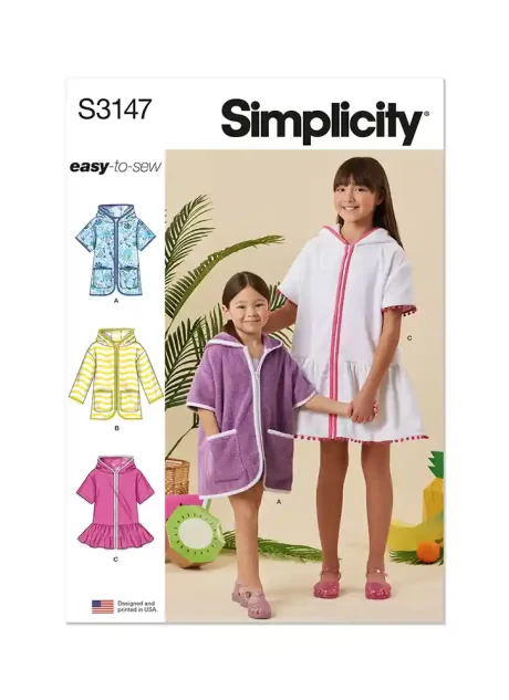 S3147 Children's and Girls' Hooded Cover Up