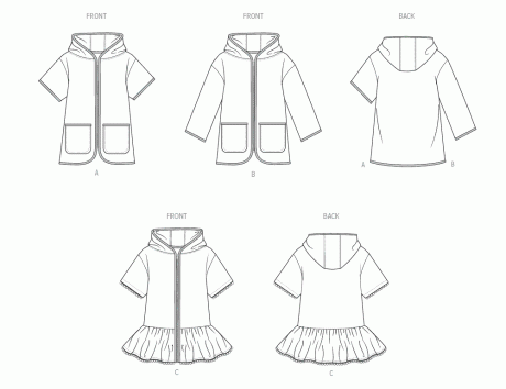 S3147 Children's and Girls' Hooded Cover Up