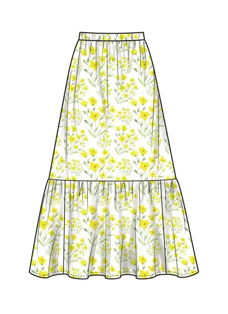 S3148 Girls' Ruffle Top and Skirt