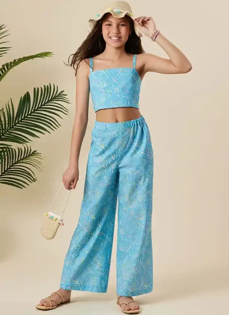 S3149 Girls' Top, Shorts and Pants
