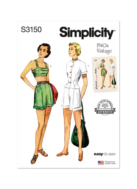 S3150 Misses' Jacket, Bra and Shorts