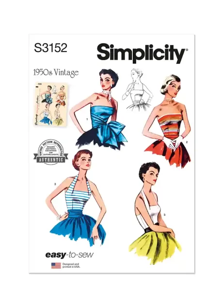 S3152 Misses' Halter and Strapless Bodice