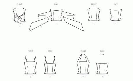S3152 Misses' Halter and Strapless Bodice