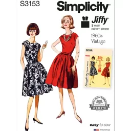 S3153 Misses' One Piece Jiffy Dress