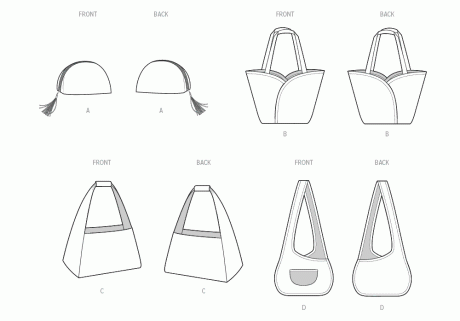 S3154 One Pattern Piece Bags