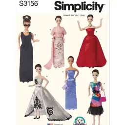 S3156 11 1/2" Fashion Doll Clothes by Carla Reiss