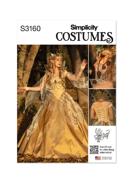 S3160 Misses' Woodland Fae Costume by Raine Emery
