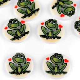 "Frederic Frog" 2-hole children's buttons, 15mm