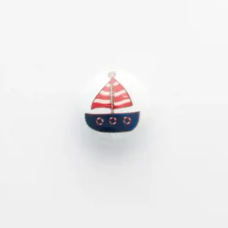 Sailboat picture button, 15mm