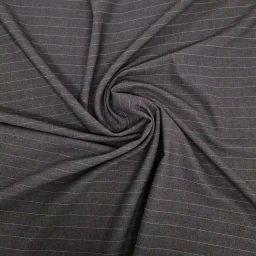 Wool rich pin stripe poly blend (charcoal)