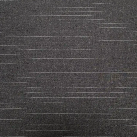 Wool rich pin stripe poly blend (charcoal) - Image 2